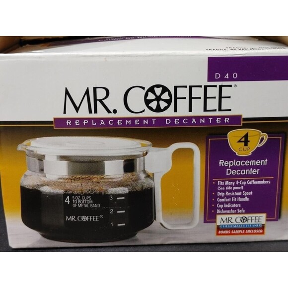 Mr. Coffee 4 Cup Glass Coffee Pot Decanter Model ND-4 Replacement Pre-Owned Repl - Picture 4 of 8
